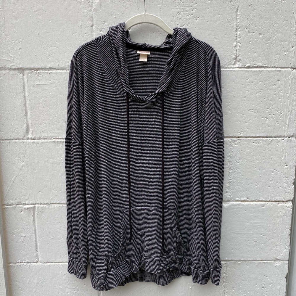 Black and White Stripped Sweatshirt